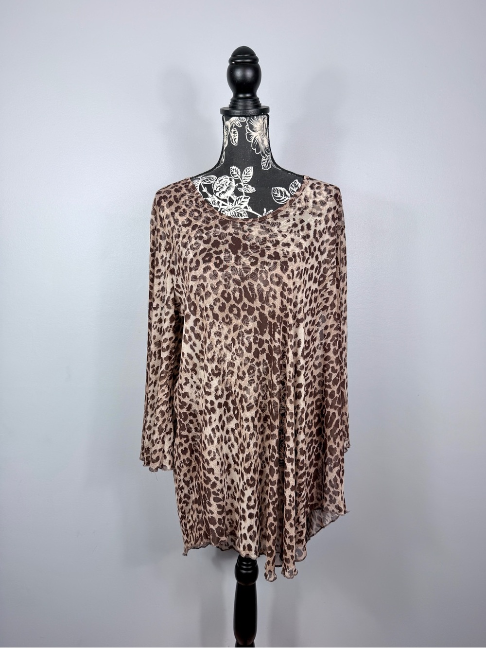 NWT Jordan Taylor beachwear leopard print swim tunic cover up size medium